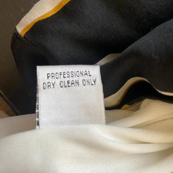 Vintage Cache Silk Queen Anne Zebra Print Bodycon Dress Women's 4 Black White - Picture 14 of 14